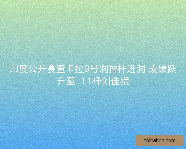 印度公开赛查卡拉9号洞推杆进洞 成绩跃升至-11杆创佳绩